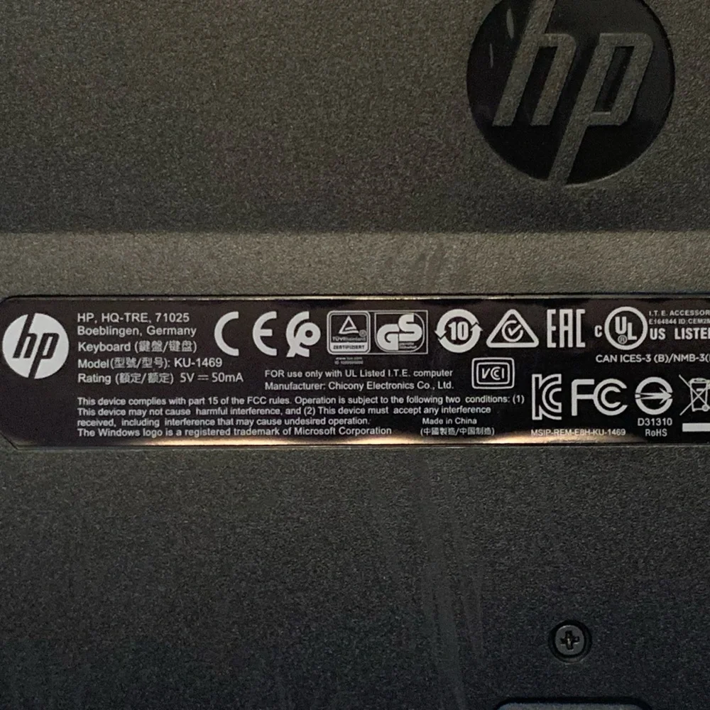 NEW HP USB Keyboard & Mouse
